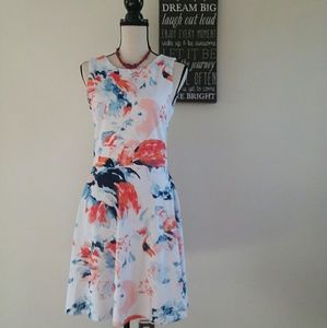 AQUA| SLEEVELESS MULTI-COLORED WOMEN'S DRESS SZ:L